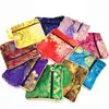 High End Small Rits Munt Portemonnee Zijde Brocade Stof Sieraden Gift Tassen Tassel Armband Opslag Pouch Wedding Party Gunst 50pcs / lot