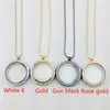 Charmful 4 Colors Floating Locket Pendant Necklace women Magnetic Living Memory Glass Floating Charm Locket With bead Chains DIY necklaces