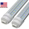 LED tube Stock In US V-Shaped Single Pin FA8 R17D 8ft led tubes lights 65W 72W 8 feet T8 led lights tubes Double Sides AC85-265V