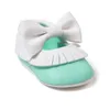 Wholesale- ROMIRUS Newborn Baby Girls Princess Mary Jane Big Bow Fringed Moccasins Soft Moccs First Walkers Pram Crib Footwear