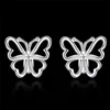925 orecchini in argento farfalla gioielli moda per le donne stile minimalista fascino fabbrica globale caldo all'ingrosso a buon mercato spedizione gratuita