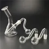 5 pcs 10mm male glass oil burner pipe with 4.3 inch mini glass bong thick beaker recycler glass water pipes bongs