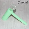 Glow in the dark hammer Bong Silicone Bubblers Recycler 18.8mm Bubbler Silicone Hammer Hookahs Unbreakable With Glass Bowl DHL