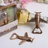Antique airplane bottle opener 100PCS/LOT romantic wedding party favor gift guest present Free shipping