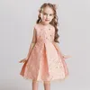 Enfants filles robe enfants vêtements broderie princesse robe bronzant enfant vêtements robes pour filles