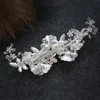 Nieuwe mode vintage bruiloft bruids kristal strass parel kralen haaraccessoires hoofdband band kroon tiara lint hoofddeksel Jew276j