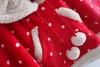 Верхняя одежда для маленьких девочек, рождественское пончо, весенне-зимний фестиваль, рождественский плащ в красный горошек для девочек, пальто с лосем7687179