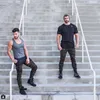 Pantalones de chándal de gimnasia casuales para hombres al por mayor Pantalones deportivos para hombres Pantalones deportivos para correr flacos Pantalones de entrenamiento de entrenamiento de entrenamiento de algodón para hombres Pantalones