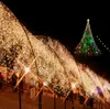 熱い販売の黒い線100m 480 LEDライトパーティーランプLEDクリスマスライト屋外装飾パーティーきらめき弦の弦の光220V EU