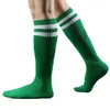 Vente en gros-2016 Nouveaux hommes chauds Sport Football Football Chaussettes longues Chaussettes rayées Chaussettes hautes Baseball Hockey FreeshippingWholesale