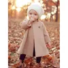 INS Baby girls Woolen Outwear Kids Winter Warm Coat infant Cloak 4 colors C2975