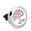 CG091-CG100 Hot Car Air Freshener 30mm Aromatherapy Essential Oil S.Steel Perfume Diffuser Car Locket vent clip as gift