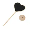 Rectángulo en forma de corazón de madera Mini pizarra vintage lugar titular de la tarjeta soporte para mesa de postre WordPad tablero de mensajes titular clip para boda