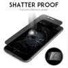 För iPhone XS XR XS Max 6 7 8 6 Plus 7 Plus 8P 5 5S SE 9H Sekretess Tempered Glass Anti-Spy Skärmskydd 100st / Lot Enkel Opp