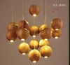 Contemporary wood ball pendant lamp G4 chandeliers lighting 3/7/10/16heads for living room diningroom restaurant lighting fixture