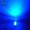 1000 Stück 3 mm blaue, flache Oberseite, wasserklare LED-Lichtlampe, emittierende Diode, ultrahelle Perlen, Plug-in-DIY-Kit zum Üben, Weitwinkel