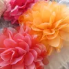 100 peças muito frete grátis feito à mão grande faixa de cadeira de organza flor para uso de decoração de cadeira