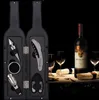 5-in-1-Wein-Flasche-geformte Geschenk-Set-Flaschenöffner / -stopper / Tropfring / Folienschneider / ausgießer, Korkenzieher, Weinwerkzeuge Set Barzubehör