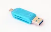 TF / SD 메모리 카드 판독기와 마이크로 USB 듀얼 슬롯 OTG 어댑터 1 1 USB 남성에 2 안드로이드 스마트 폰 태블릿 삼성에 대한 32 기가 바이트 4 8 16 기가 바이트