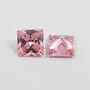 100pcs/lot free shipping 2x2mm-11x11mm cubic zirconia pink square loose gem stones