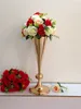 Pièce maîtresse de mariage 54 cm (21.2 ") pièce maîtresse de Table en or vase à fleurs de mariage décoration de mariage 10 pcs/lot