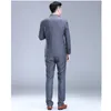 Men's Suits & Blazers Wholesale- Men's Suit Collar Chinese Tunic Professional Tai Chi Formal Occasions Two-piece Single-breasted Suit1