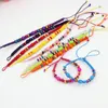 Friendship Bracelet Handmade Flower Beads Woven Rope String Hippy Boho Cotton Friendship Bracelets For Women And Men