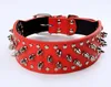 Pu Leather Spiked Sudded Dog Collars 2 Quot Wide Leather Cog Collar for Pitbull Mastiff Boxer Medium and Big Dogs 12Colors 4 Siz9738700