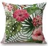 Couvre-coussin tropical Plant de forêt tropicale Cojines Jungle Birds Almofada Leaf Home Decor Toot Wilw Case moderne Decoration7018269