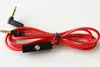 Studio Hephonesのための新しい3.5mmの交換用赤ケーブルコントロールトークとマイクLプラグエクステンションオーディオAUXケーブル