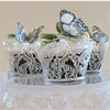 Livraison gratuite 70 pièces papier perlé papillon Cupcake Wrapper fête cadeau Cupcake douche paquet pour mariage doux réception fournitures