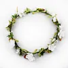 Goedkope Boheemse Terylene Bloem Hoofdband Garland Crown Festival Bruiloft Bruid Bruidsmeisje Haar Krans BOHO Bloemen Hoofdtooi He2621747