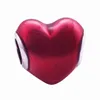 European Bead Fit Women Jewelry red apple heart shape Style For Bracelet ancient silver DIY beads Valentine's day gifts1527205