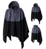 capa de manto negro con capucha