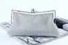 Factory reailha toda a nova embreagem artesanal de lençóis de alumínio com cetim para banquete de casamento Pormmo2203