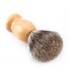 Pure Badger Hair Shaving Brush Rakar Borstar med naturligt trähandtag för Mens Face Beard Cleaning Tool9423567