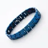 Fashion Quantum Bio Energy Roestvrij staal Magnetic Health Link Chain armband met Germanium Infrared Anion Voordelen