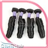 Utmärkt brasiliansk Virgin Spring Bouncy Curly Weft 3 st Aunty Funmi Spiral Curls Weave 100% Human Hair Extensions Natural Black
