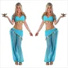 Sexiga Kvinnor Belly Dance Kostymer Transparent Chiffon Sequin Fancy Dress Exotic Style Indian Dance Stage Performance Clothing