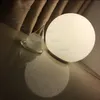 Lampada da tavolo moderna a LED con sfera rotonda a globo illuminazione smerigliata bianco latte paralume da scrivania lampada da comodino con diffusore in vetro con sfera in vetro