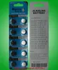 Ag13 LR44 A76 1.5V Battery Alkaline Button Cellen 10 stks per blisterkaartpakket 0%Hg PB AG13