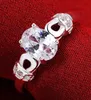 925 Sterling Silver Crystal Rings Engagement Wedding Rings Zircon High Quality New Cute Gift Korean Style