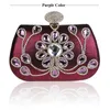 New Style Rhinestone Nightclub Handbag Formal Dress Clutch Bag Wedding Party Prom Purse Blue Gold Silver Purple Pink