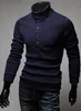 Wholesale-The new single button decorative cultivate one's morality sweater, winter fashionable man turtleneck sweater