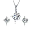 Woman silver jewelry set earring & necklace sets 12 constellations horoscope shaped charms free shipping jewelry set