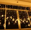 6m x 3m Cascada LED Cuerda de hadas al aire libre Luz de Navidad Boda fiesta Holiday Garden 600 LED Cortina Luces Decoración EU.US.UK Au .plug