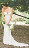 Eenvoudige Boheemse kant Boho Casual Country Wedding Sexy Backless Fited Jurken Garden Beach Bridal Dress Spaghetti 0510