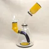 piccolo bong in vetro Beaker Bong per fumatori Bong ad acqua colorata Tubi 6 '' Beaker Base Bong Beaker Tubo dell'acqua Mini beaker bong