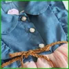2016 kinder mädchen vestidos Baby Mädchen Kind Prinzessin Party Kleid Kleidung Kind Sommer Denim Jeans Kleid mode lässig stil freies verschiffen