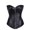 Dames Lederen Corset Rits Steampunk Corset Taille Trainer Lederen Shapewear Sexy Bustier Overbust Corset Tops S-6XL